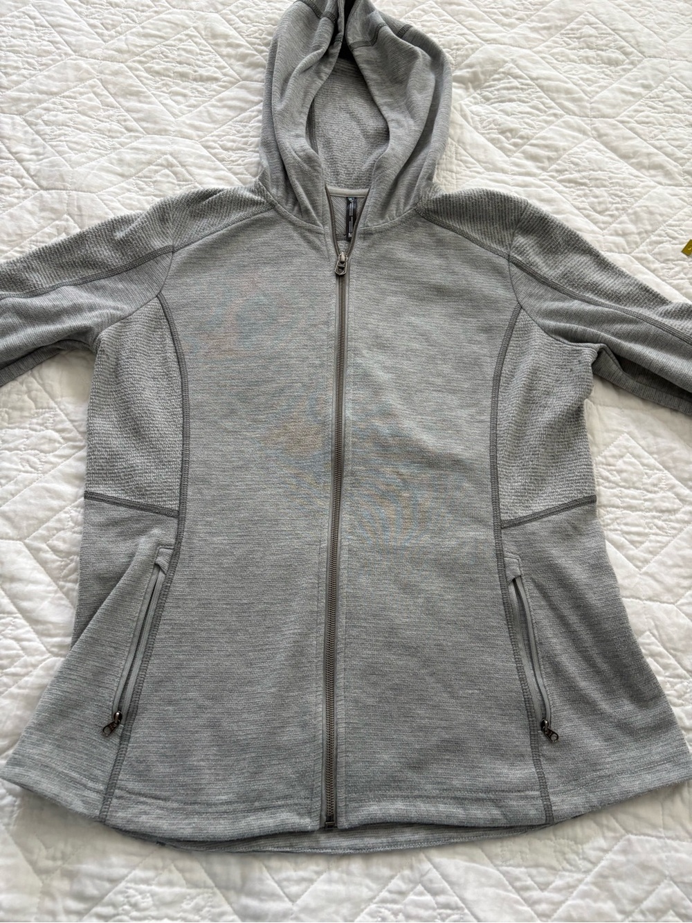 Kuhl Women's Size M Light Gray Full‑Zip Hooded Jacket